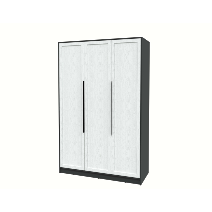 Шкаф распашной Тренд КТ-Ш3 (Антрацит ЛДСП/ Дуб полярный ЛМДФ) Ш1360 В2128 Г547